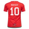 Officiële Voetbalshirt Wales RAMSEY 10 Thuis WK 2022 - Heren